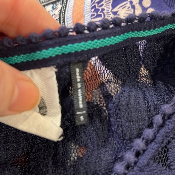 Anthropologie Akemi + Kin Maite Lace Geometric Pattern top size small - Picture 9 of 10